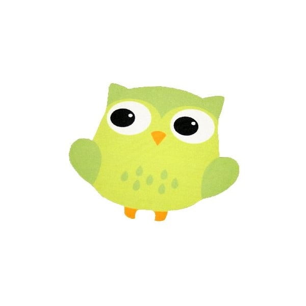 Otroška zelena preproga Zala Living Owl, 100 x 100 cm