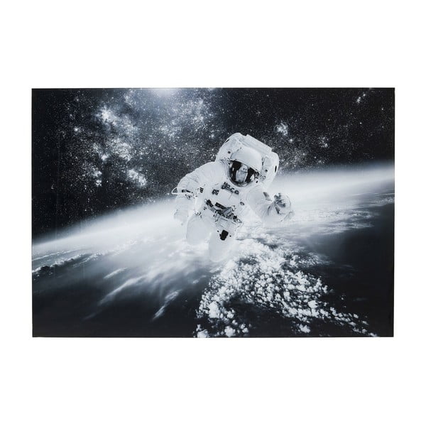 Steklena črno-bela slika Kare Design Stekleni človek na nebu, 150 x 100 cm