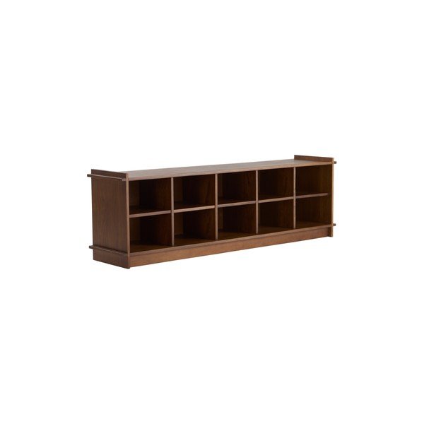 Regal iz masivnega bora v temni naravni barvi 193x60x40 cm Apelvik – Jotex