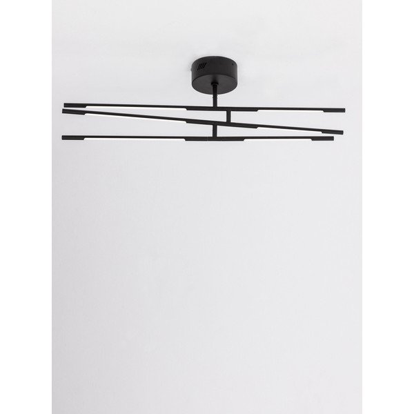 Črna kovinska LED zatemnitvena stropna svetilka s senčilom iz akrilnega stekla 77x84 cm Raccio – Nova Luce-image-4