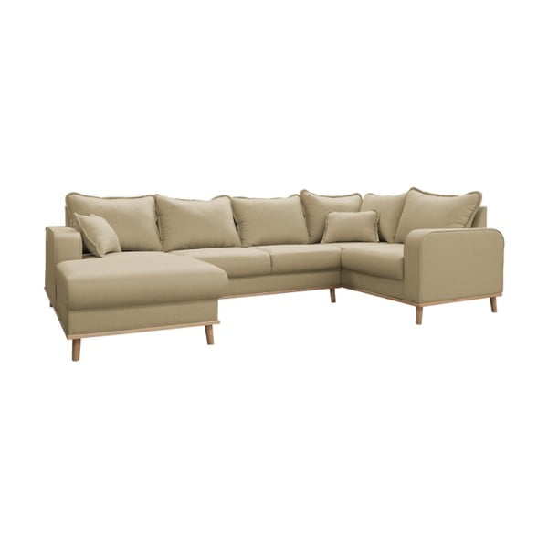 Bež kotna sedežna garnitura (z levim kotom) Beata – Ropez-image-2