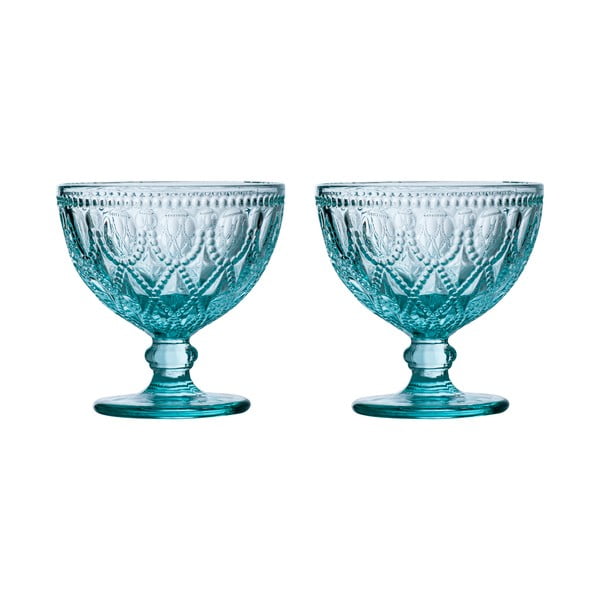 Modre steklene skledice v kompletu 2 ks 250 ml Fleur – Premier Housewares