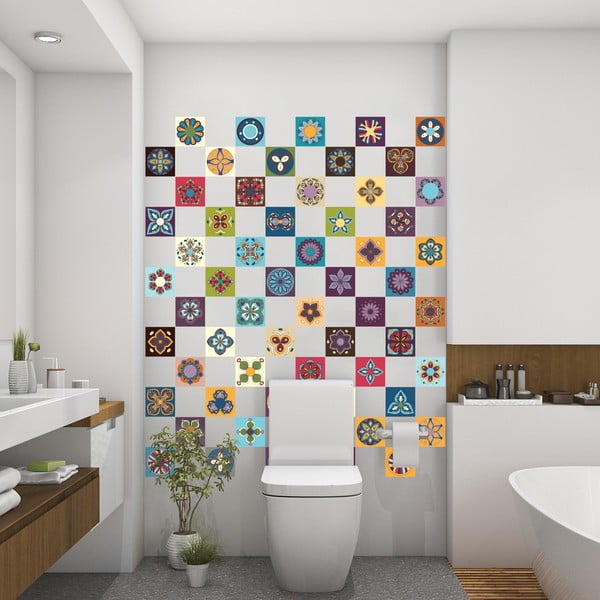 Komplet 60 nalepk Ambiance Azulejos-image-3