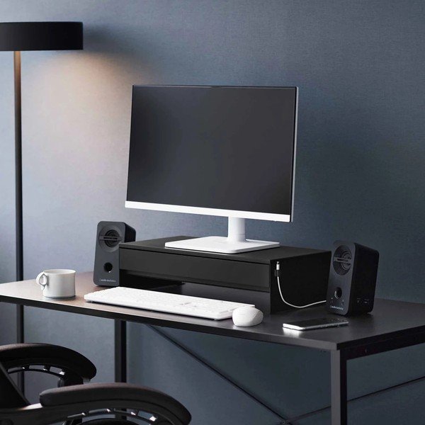 Črno kovinsko stojalo za monitor Tower – YAMAZAKI-image-1