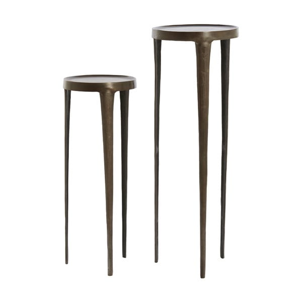 Kovinske okrogle stranske mizice v kompletu 2 ks 35x35 cm Tobias – Light & Living-image-2