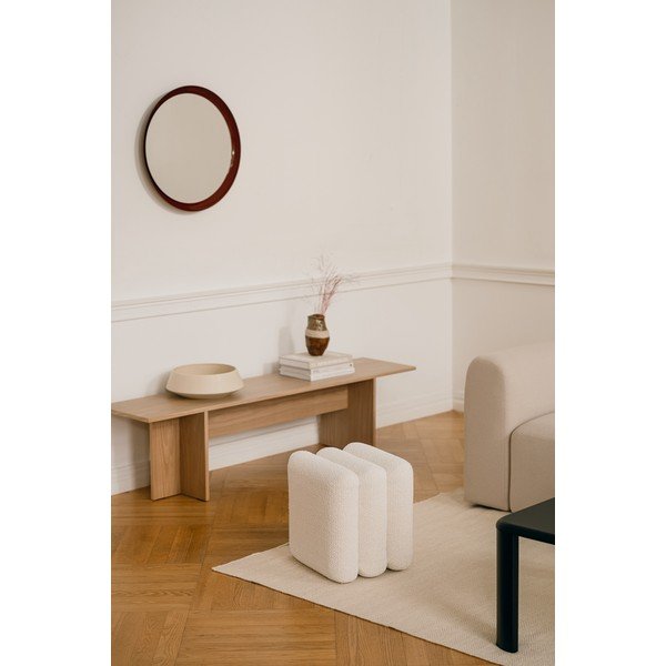 Bež tabure iz tkanine bouclé Radd – noo.ma-image-1