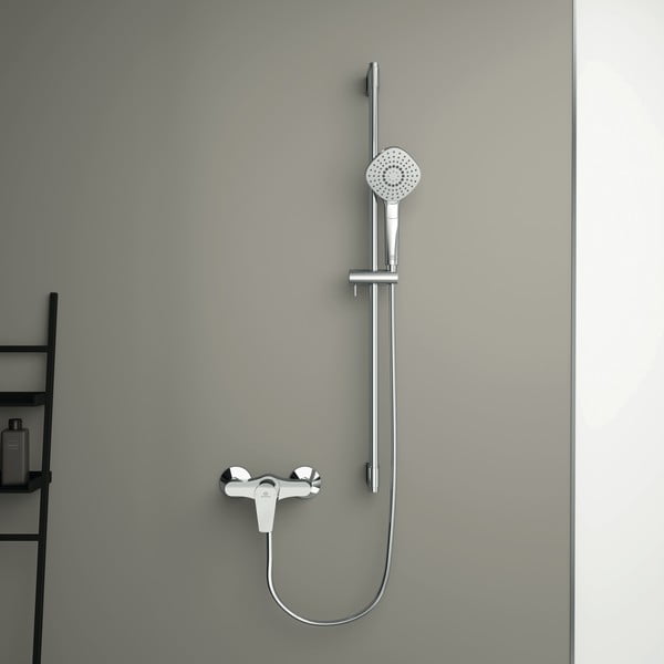 Stenska armatura za tuš v sijajno srebrni barvi Cerafine D – Ideal Standard-image-3