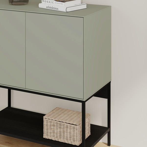 Zelena/črna omarica 80x90x40 cm Amira – Marckeric-image-4
