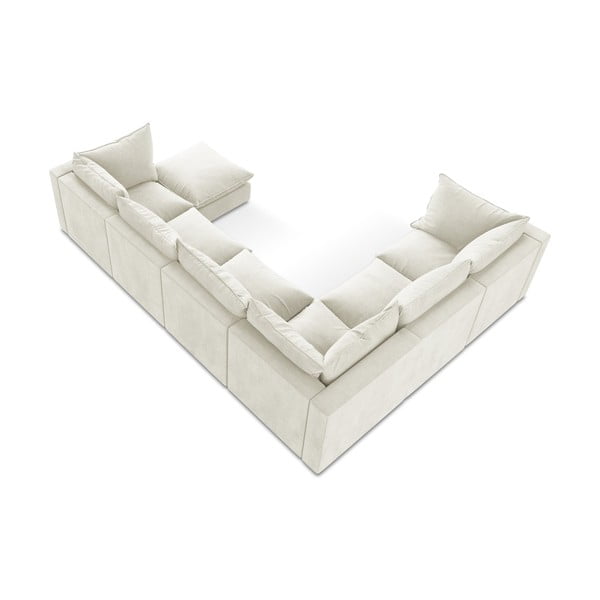 Bež kotna sedežna garnitura (levi kot/v obliki črke "U") Manao – Makamii-image-3