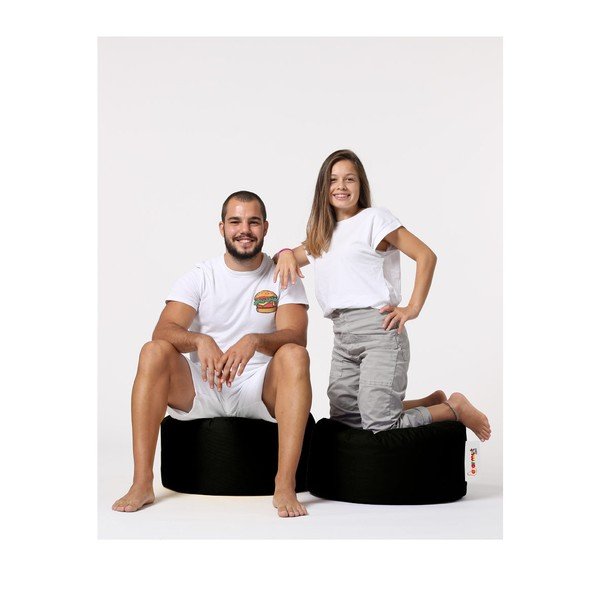 Črn vrtni tabure Round – Floriane Garden-image-4