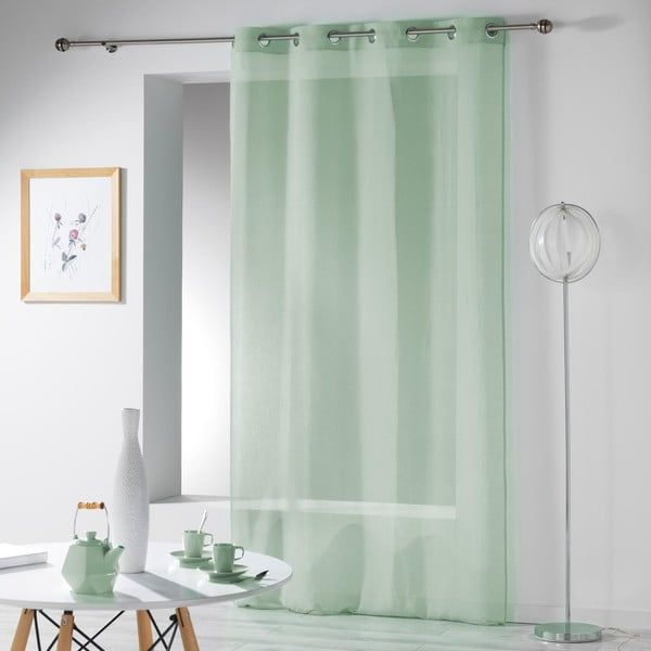 Svetlo zelena prosojna zavesa 140x280 cm Telma – douceur d'intérieur-image-2