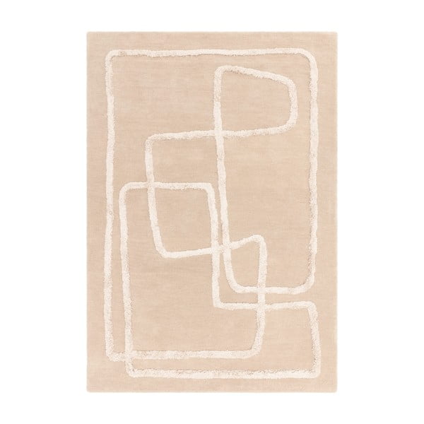 Bež ročno tkana volnena preproga 160x230 cm Matrix – Asiatic Carpets
