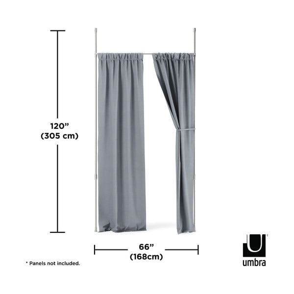 Jeklen okvir paravana v srebrni barvi Anywhere – Umbra-image-4