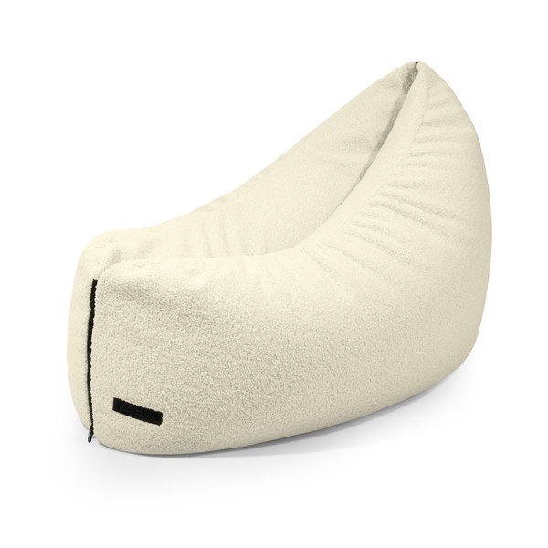 Kremno bela otroška vreča za sedenje iz tkanine bouclé Clip Clap 90 – SLOWDOWN