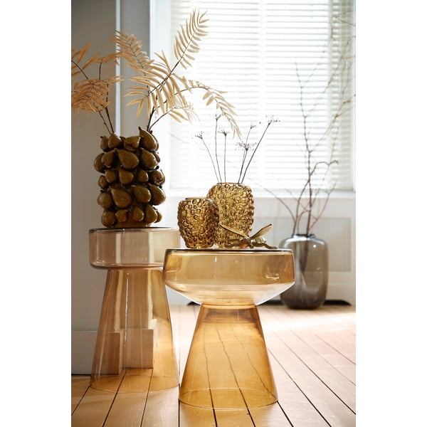 Steklena okrogla stranska mizica ø 37 cm Dakwa – Light & Living-image-1