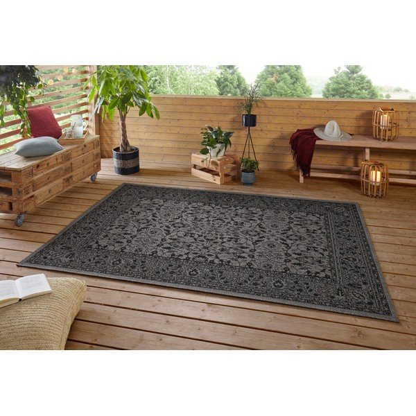 Črno-vijolična zunanja preproga NORTHRUGS Konya, 200 x 290 cm-image-2