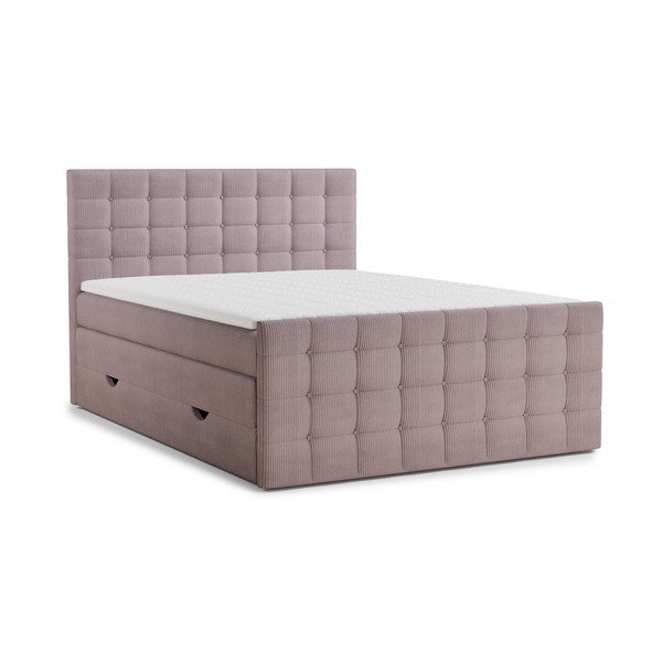Vijolična boxspring postelja s prostorom za shranjevanje 160x200 cm Tasca – Maison de Rêve