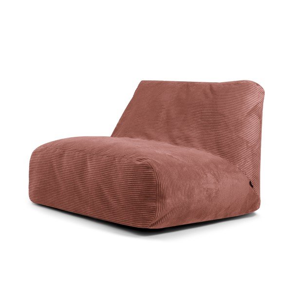 Opečnato oranžna vreča za sedenje iz rebrastega žameta Sofa Tube – SLOWDOWN