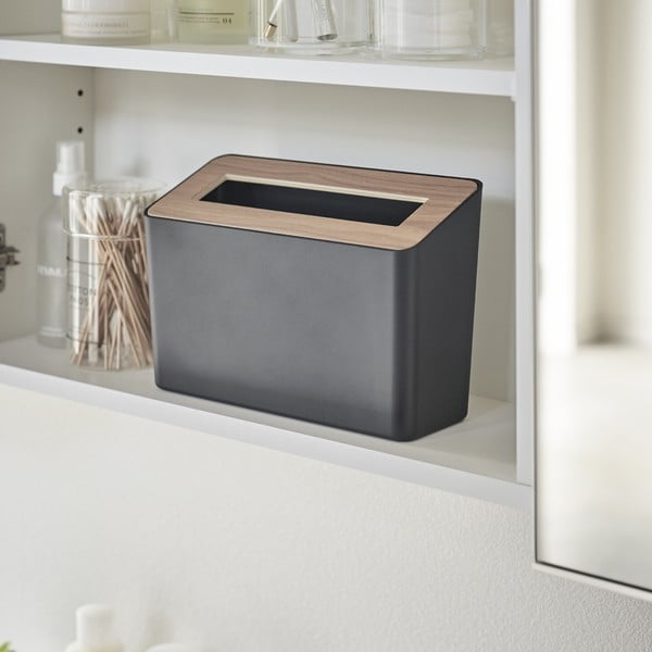 Črn namizni koš za odpadke Yamazaki Rin, 2,3 l-image-1