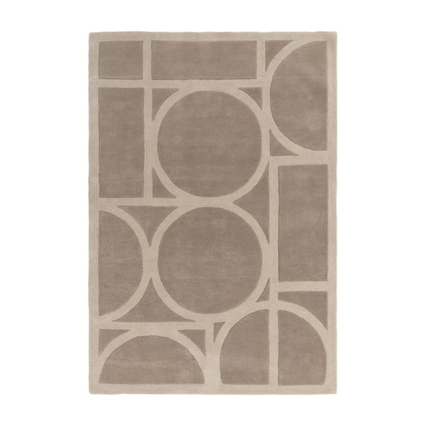 Svetlo rjava volnena preproga 160x230 cm Metro Taupe – Asiatic Carpets
