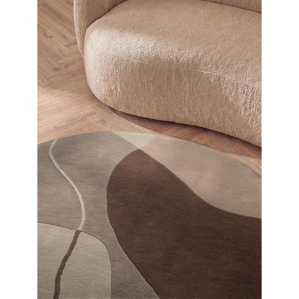 Rjava volnena okrogla preproga ø 160 cm Muse – Villeroy&Boch-image-4