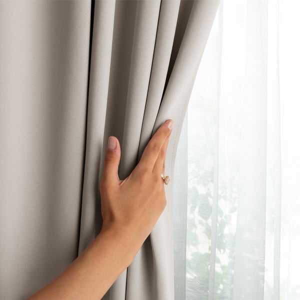 Bež zavesa za delno zatemnitev 140x270 cm Kierra – Restilo-image-2