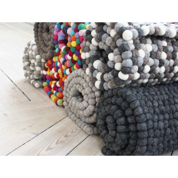 Antracitno siva preproga iz volnenega filca Wooldot Ball Rugs, 120 x 180 cm-image-2