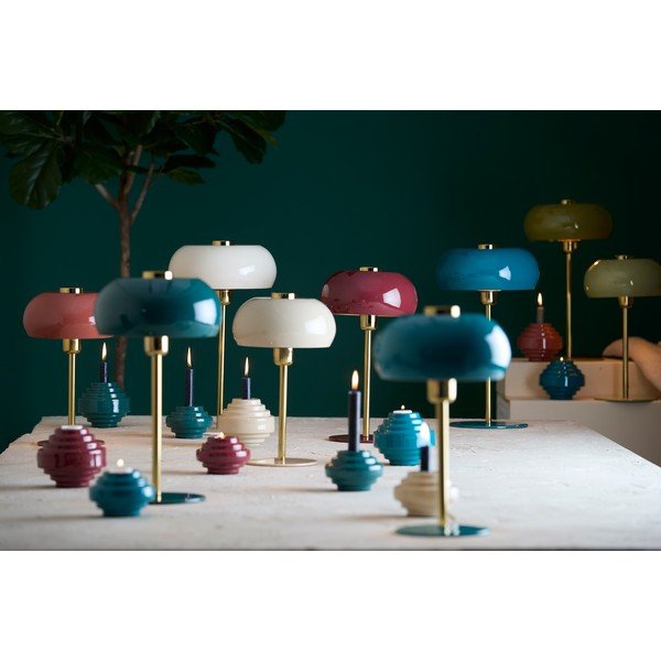 Bordo rdeča namizna svetilka s kovinskim senčilom (višina 40 cm) Surin – Light & Living-image-1