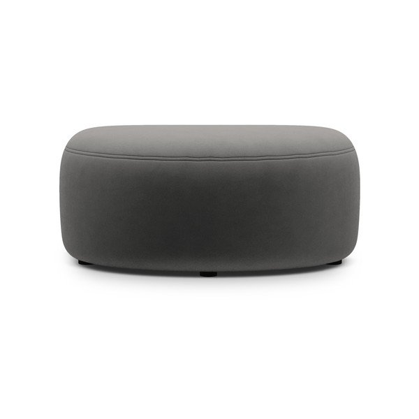 Temno siv žameten tabure Kate – Micadoni -image-1