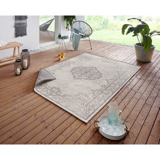 Siva in kremasta zunanja preproga NORTHRUGS Cebu, 120 x 170 cm
