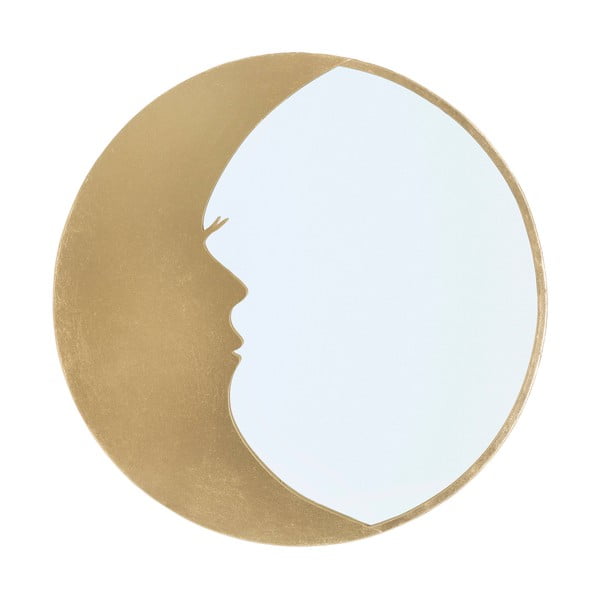 Stensko ogledalo z zlatimi detajli Mauro Ferretti Moon, ø 72,5 cm