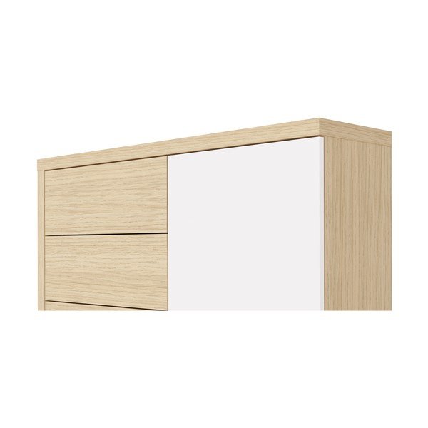 Bela komoda v dekorju hrasta 113x113 cm Hugo - TemaHome-image-1