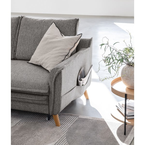 Siva raztegljiva kotna sedežna garnitura (levi kot) Charming Charlie – Miuform-image-4