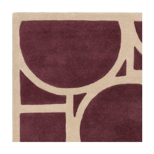 Temno rjava volnena preproga 200x290 cm Metro Plum – Asiatic Carpets-image-1