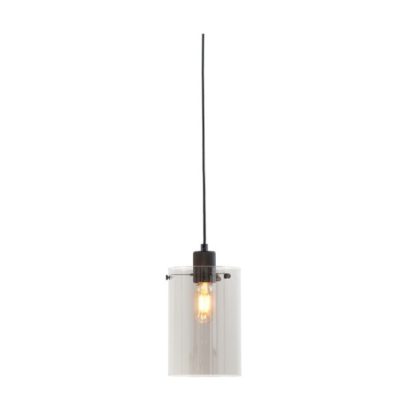 Črna stropna svetilka s steklenim senčnikom ø 15 cm Vancouver - Light & Living