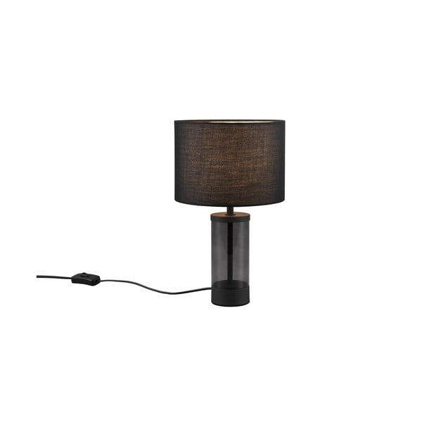 Črna namizna svetilka s tekstilnim senčnikom (višina 33,5 cm) Grazia – Trio-image-1