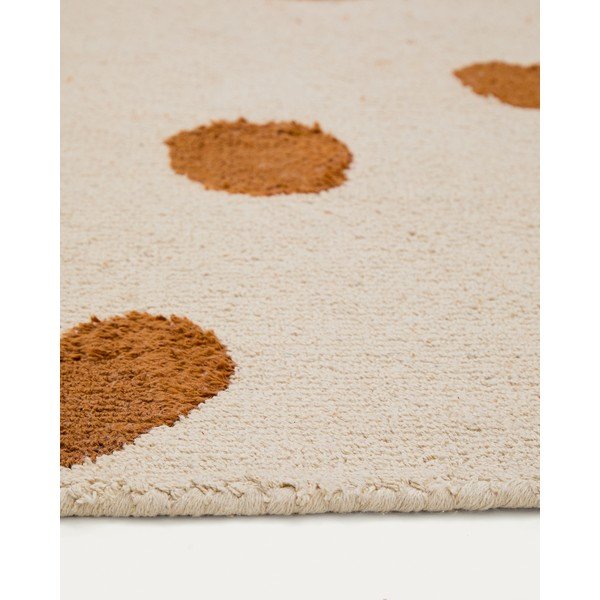 Kremno bela pralna/ročno tkana bombažna otroška preproga 90x150 cm Tandani – Kave Home-image-2