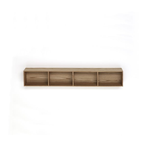 Lesena polica s 4 elementi za shranjevanje Tomasucci Billa, 120 x 15 x 20 cm