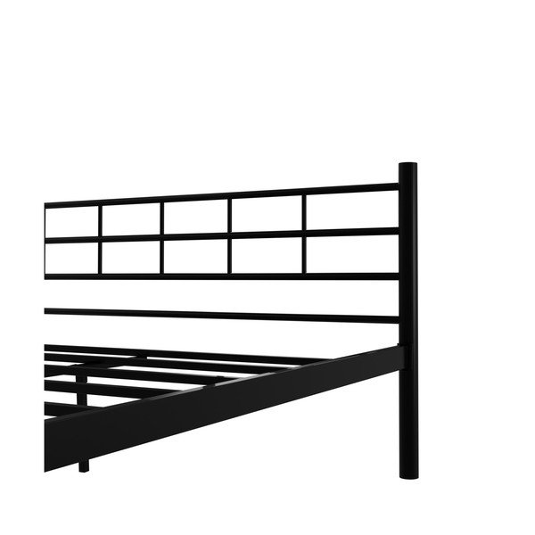 Črna kovinska zakonska postelja z letvenim dnom 160x200 cm K70 – Kalune Design-image-4