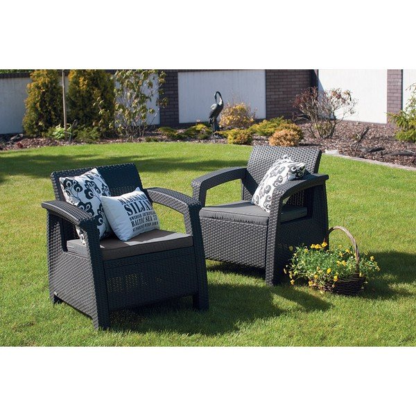 Temno siv vrtni fotelj Corfu – Keter-image-2