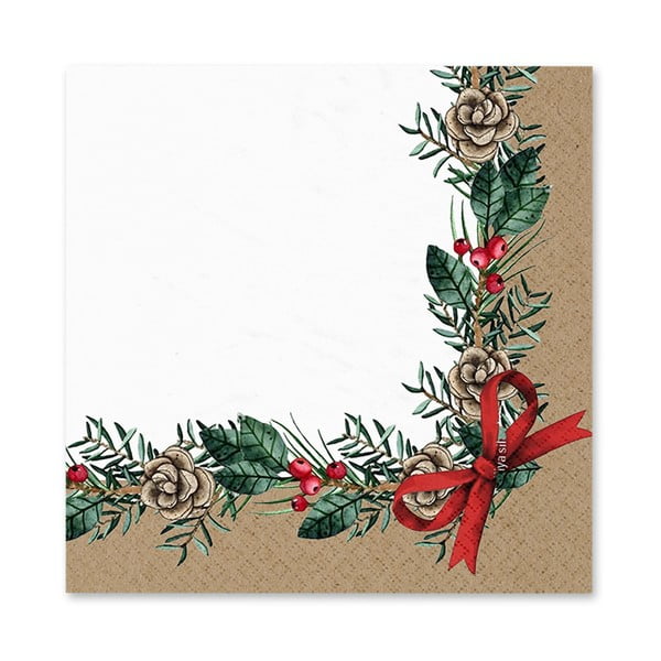 Prtički v kompletu 20 ks 33x33 cm Christmas Bow – Homéa