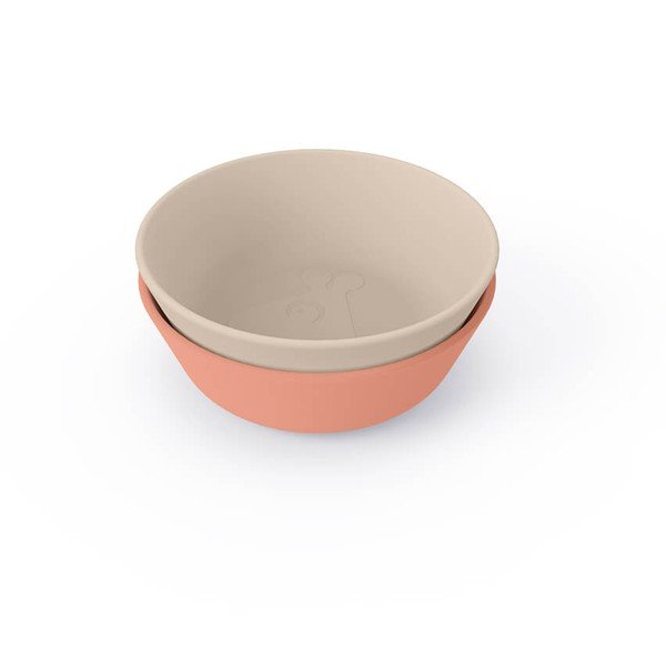 Oranžno-bež otroške sklede v kompletu 2 kosa ø 13,5 cm Raffi - Done by Deer-image-2