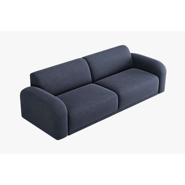 Temno modra žametna sedežna garnitura 242 cm Erin – Micadoni Home-image-3