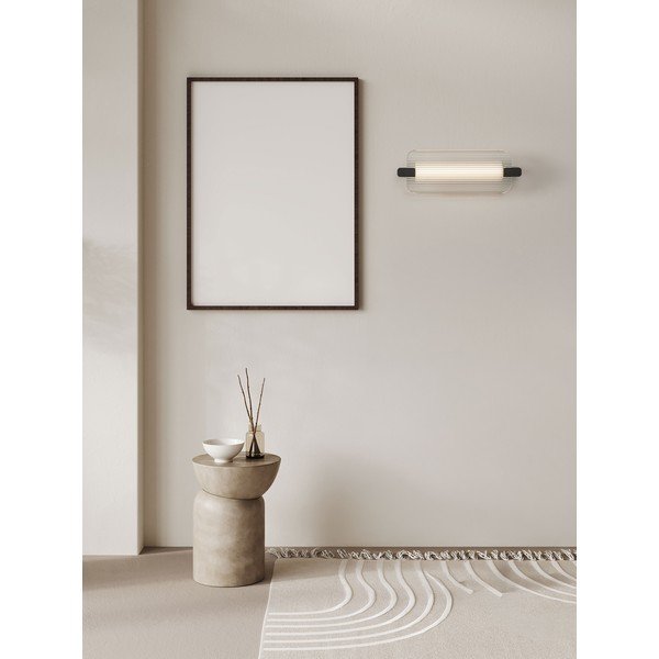 Mat črna steklena LED stenska svetilka Emery – Nova Luce-image-4