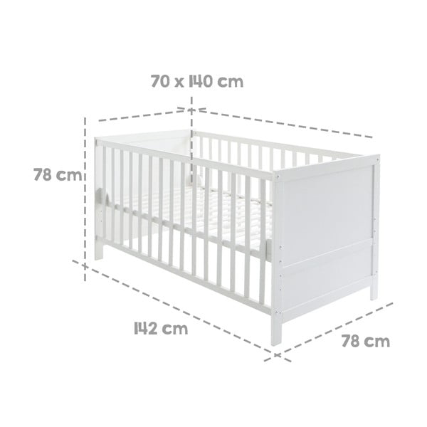 Bela otroška posteljica 70x140 cm – Roba-image-2