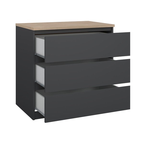 Temno siva komoda 77x76x50 cm Naia – Tvilum-image-3