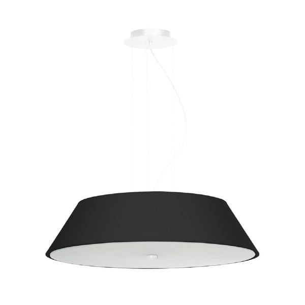 Črna viseča svetilka s steklenim senčnikom ø 60 cm Hektor - Nice Lamps