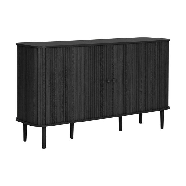 Črna komoda iz masivnega bora 140x79x40 cm Nikko – House Nordic
