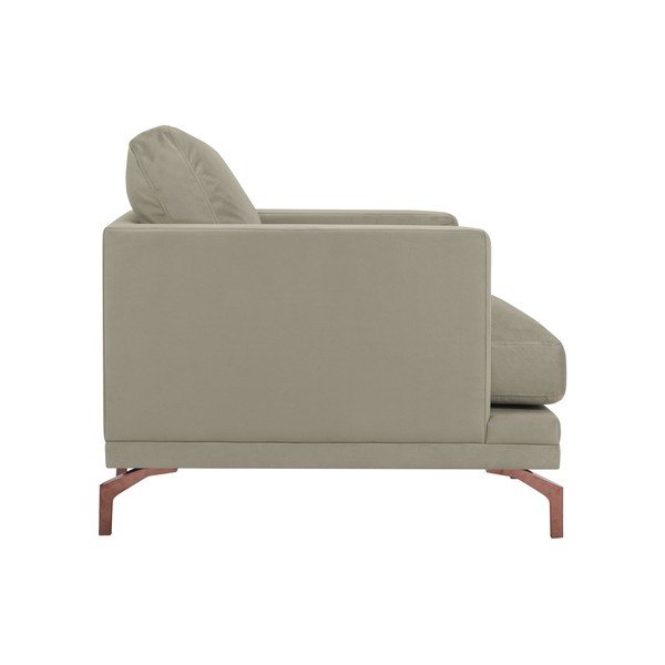 Windsor & Co Zofe Jupiter Bež fotelj z zlatim naslonom za roke-image-2