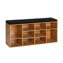 Omarica za čevlje v dekorju eksotičnega lesa s klopjo v naravni barvi Loft – Wenko